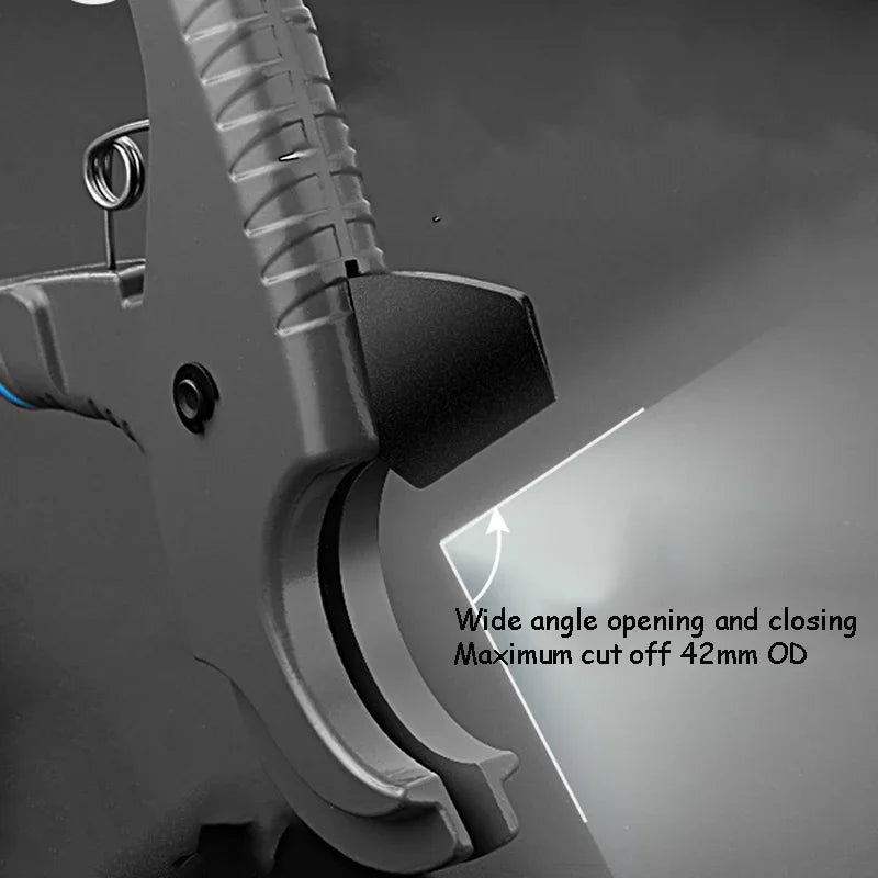 Pipe Cutter 42mm/51mm PVC/PPR Plastic Pipe Cutting Tool Aluminum Ratchet Cutter Scissors Plumbing Manual Cutter Hand Tools