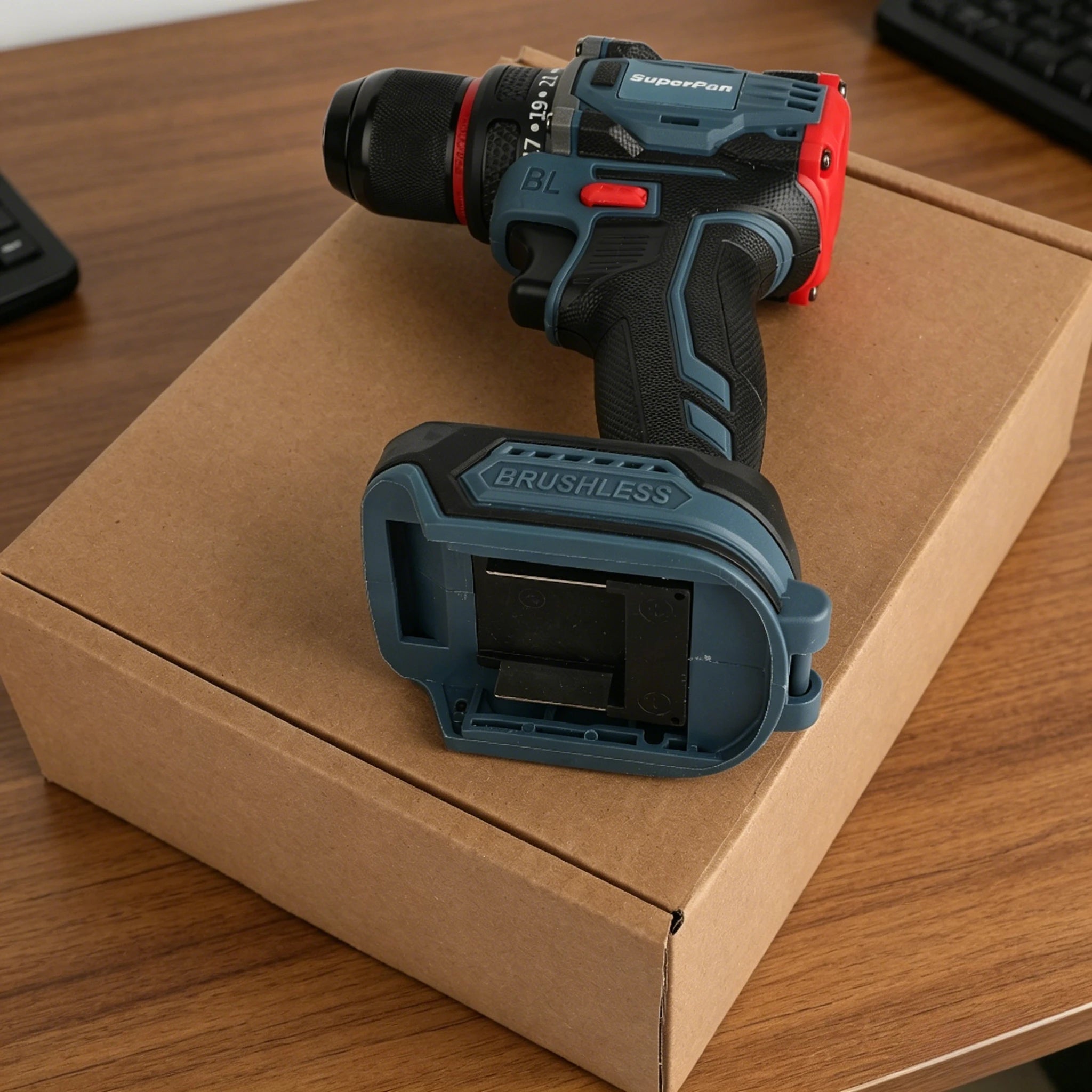 Cordless Drill Kit, 20V1700RPM,13mm Chuck, Brushless, LED Light, Great for Home DIY, Workshop & Construction, For makita Battery