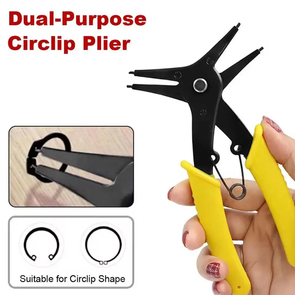 Snap Ring Plier Type Circlip Pliers Multifunctional Crimp Tool Internal External Ring Remover Retaining Circlip Pliers Hand Tool