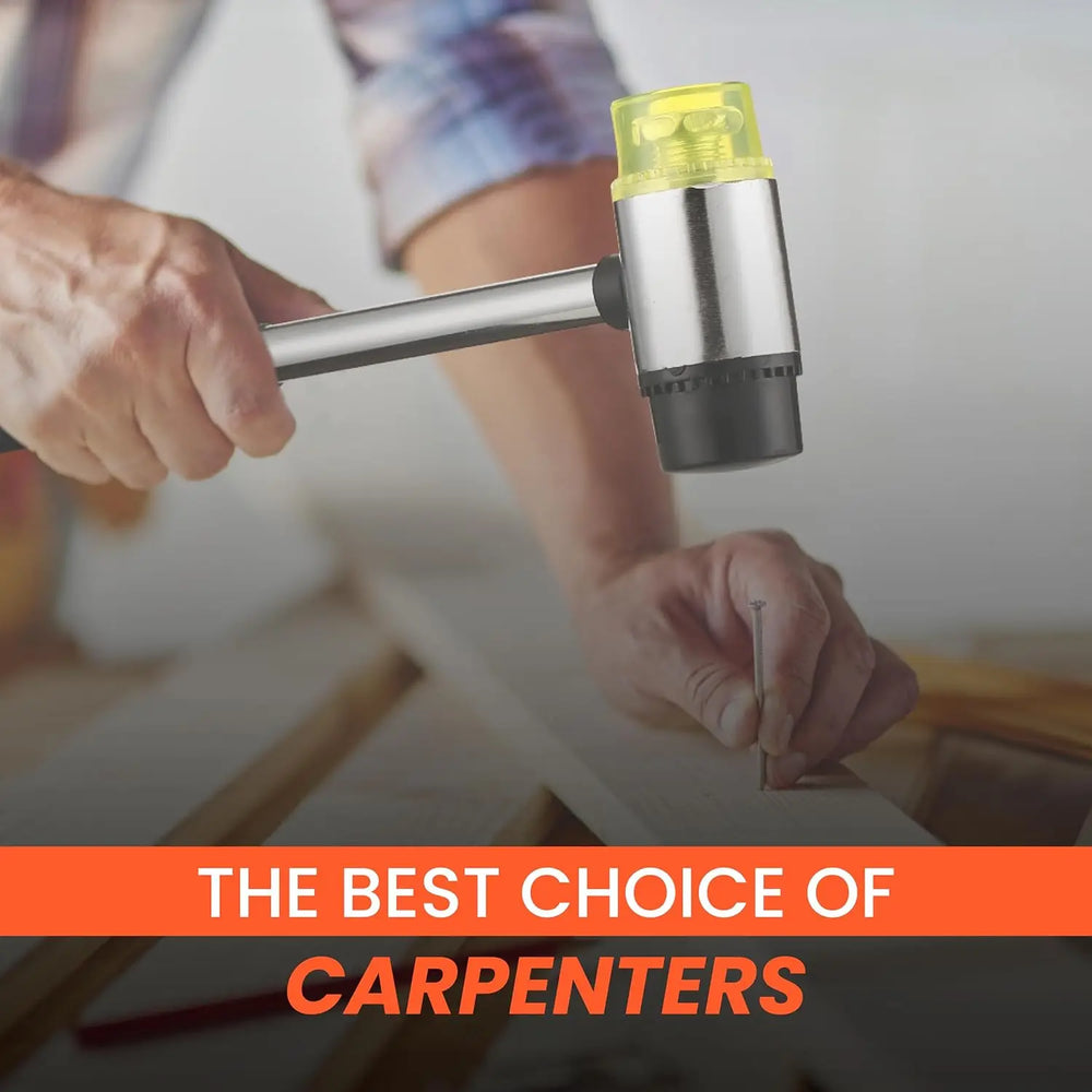 Small Rubber Mallet Hammer – Rubber Hammer with Non-Slip Grip and Dual Heads for Craft, Tile, Jewelry, and Furniture Assembly
