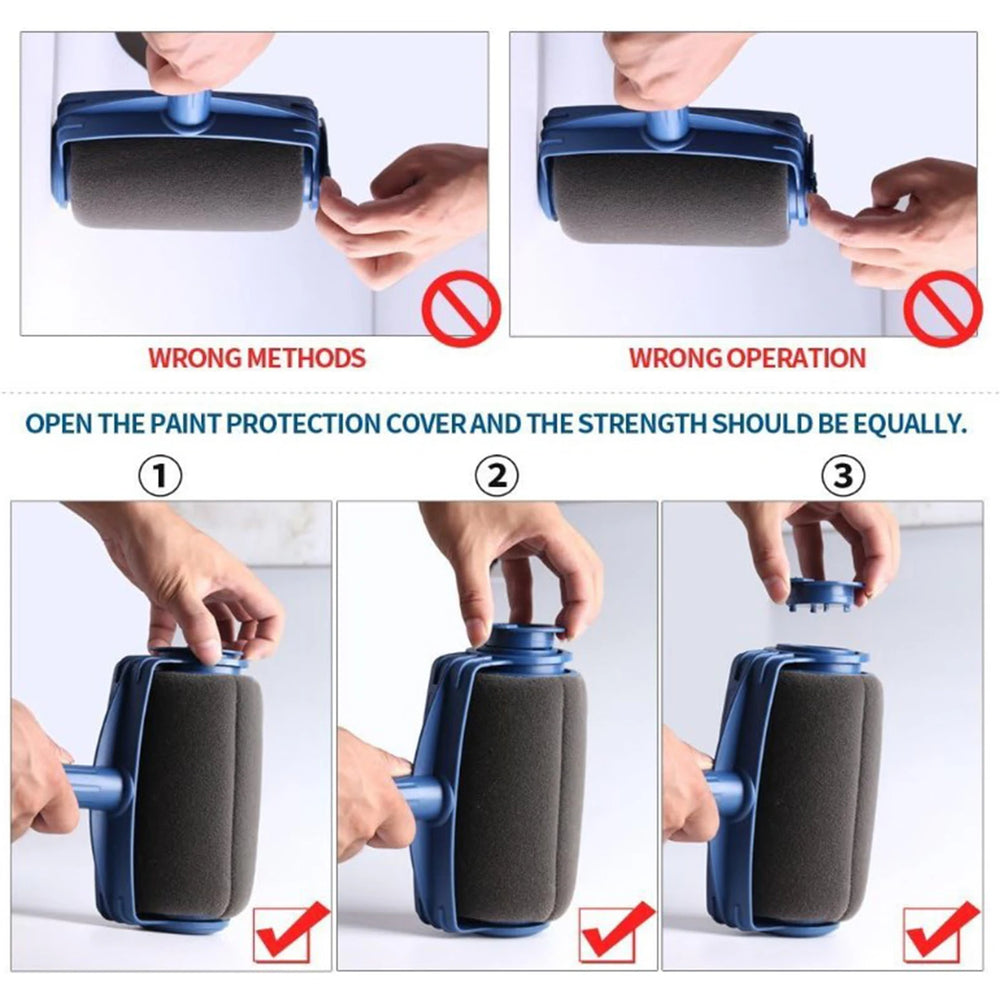 Multifunctional Paint Roller Corner Brush Handle Tools Wall Painting Roll DIY Household Easy to Operate Painting Brushes
