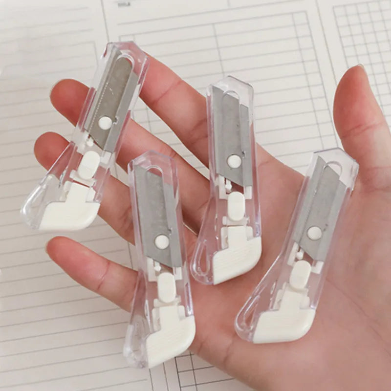 Folding Utility Knife Box Cutter for Cardboard Boxes Art Knife Utility Minimalist Office Paper Cutting Knife Desktop Stationery