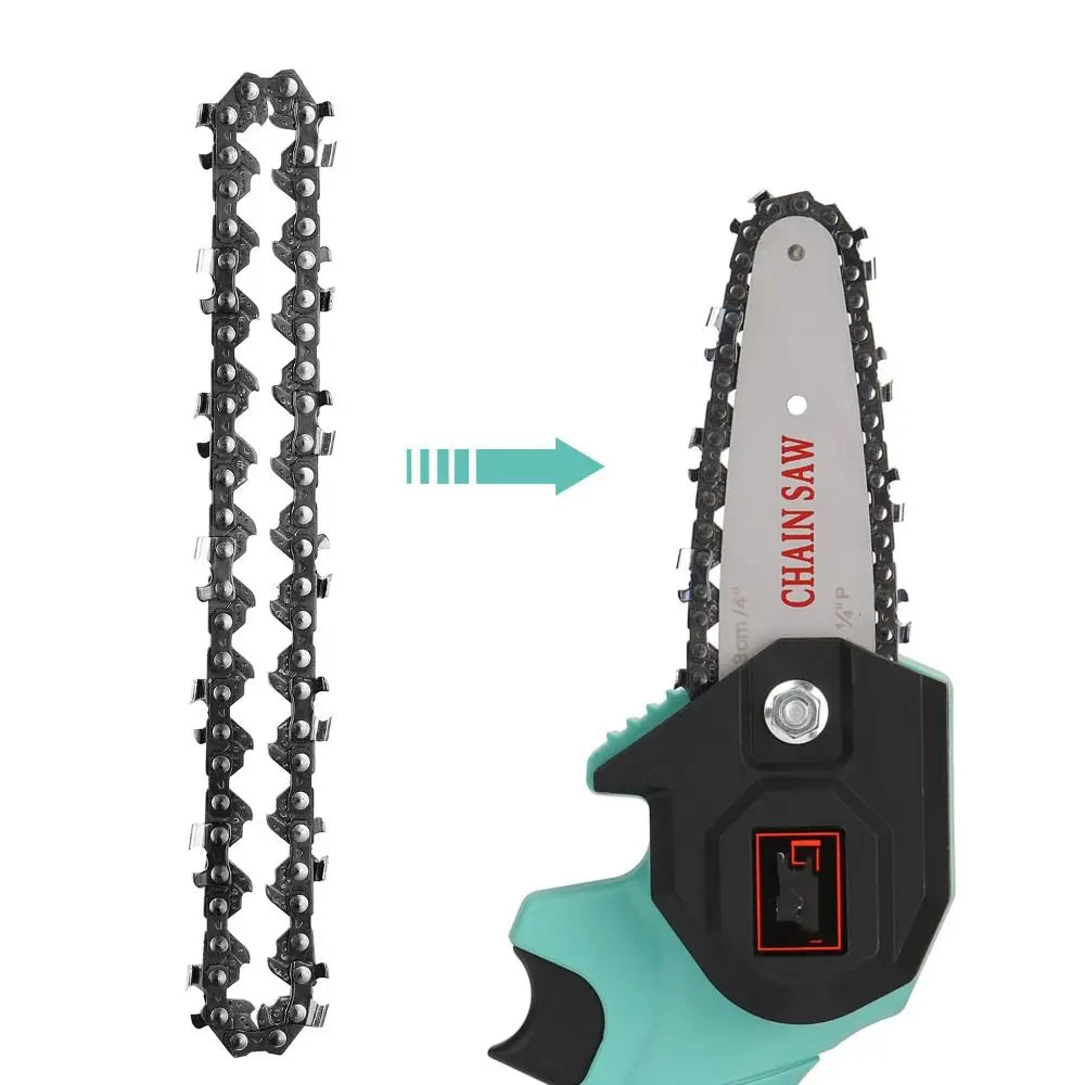 4/6/8 Inch Steel Chainsaw Chains Replacement Electric Chain Saw Accessories Electric Saw Blade Wood Cutting Mini Wood Power Tool