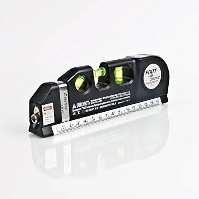 8 Feet Measure  Laser Level Line Tool Multipurpose Laser Level Kit Standard Cross Line Lase Tape Ruler with Metal Tripod Stand