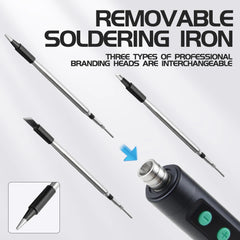 Wireless Soldering Iron with Intelligent Temperature Control Fast Heating Type-C Soldering Kit for Electronics Repair