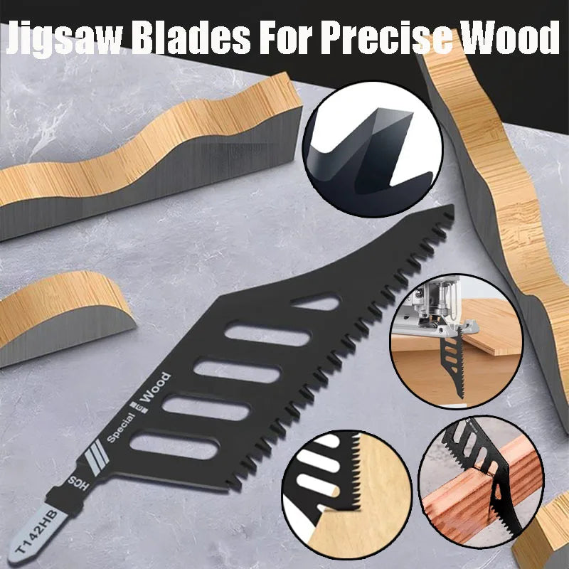 Jigsaw Blades For Precise Wood Cutting Curved Saw Blade Sharp Teeth Power Tool Accessories For Woodworking Projects