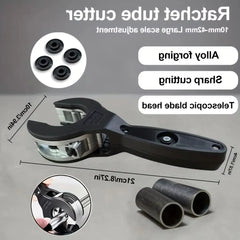 Ratchet Pipe Cutter - A multi-functional manual tool suitable for copper, aluminum, iron, stainless steel, PPR, and PE pipes - E
