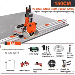 TB 3500mm Electric Tile Cutter Portable Multifunctional 45 Degree Mitre Cutter With Rail Guide for Mitered or 90 Degree Cutting