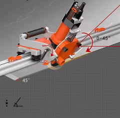 TB 3500mm Electric Tile Cutter Portable Multifunctional 45 Degree Mitre Cutter With Rail Guide for Mitered or 90 Degree Cutting