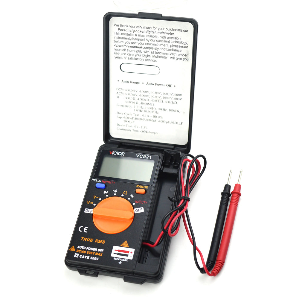VICTOR VC921  Digital Multimeter DMM Integrated Personal DC AC Voltage Meter Pocket Capacitance Resistance Frequency Tester.