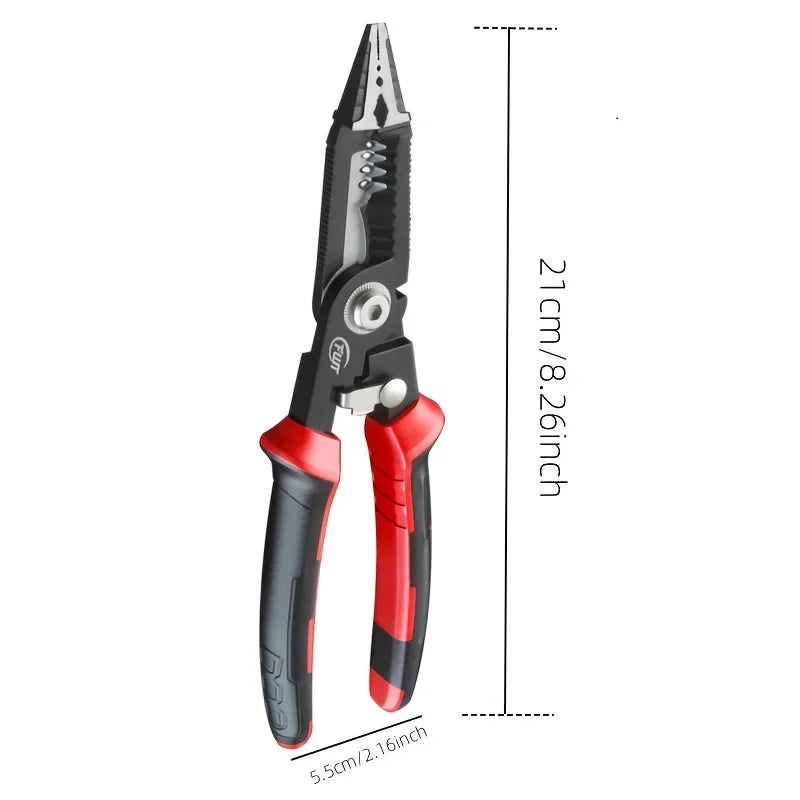Multi-Functional Electrician Wire Stripper - 5-in-1 Tool for Stripping, Cutting, Holding, Crimping and Wire Breaking