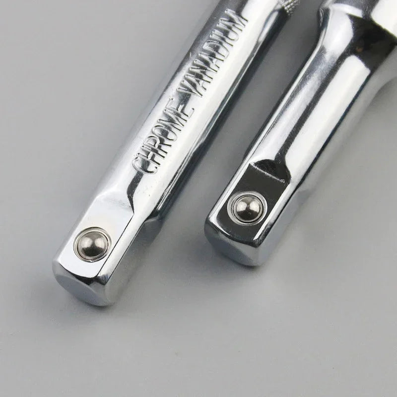 Socket Ratchet Wrench Extension Bar 1/4" 3/8" 1/2" 50/100/150/250mm Ratchet Wrench Socket Extender Hand Adjustment Hand Tools