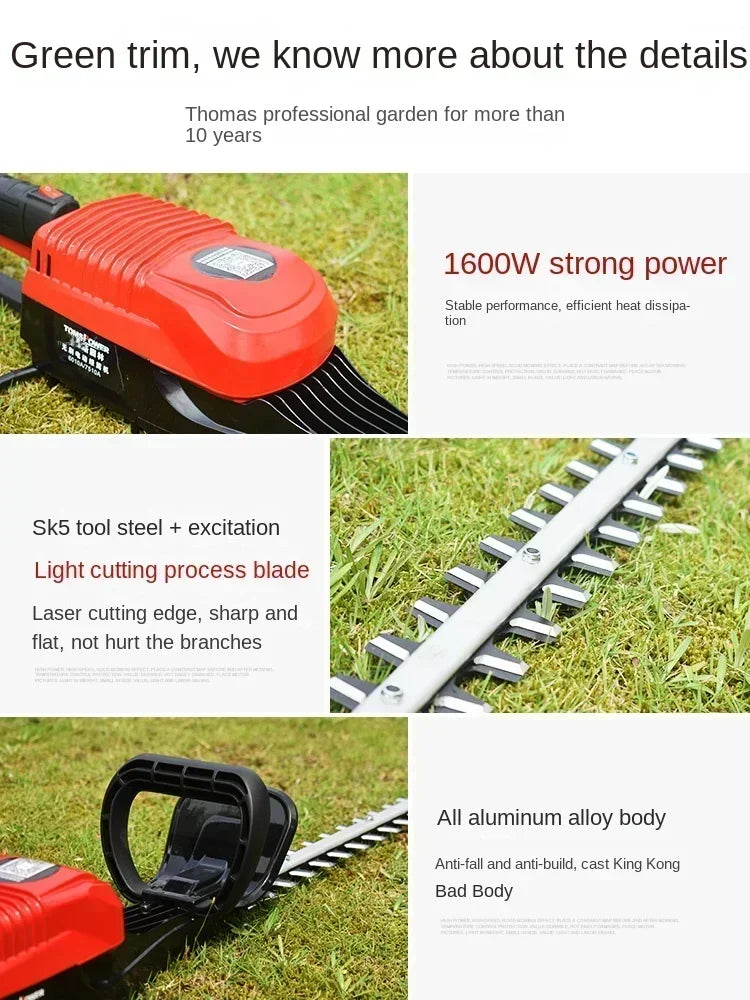 Professional Electric Hedge Trimmer for Tea Garden, Tree Pruning and Shrub Tools