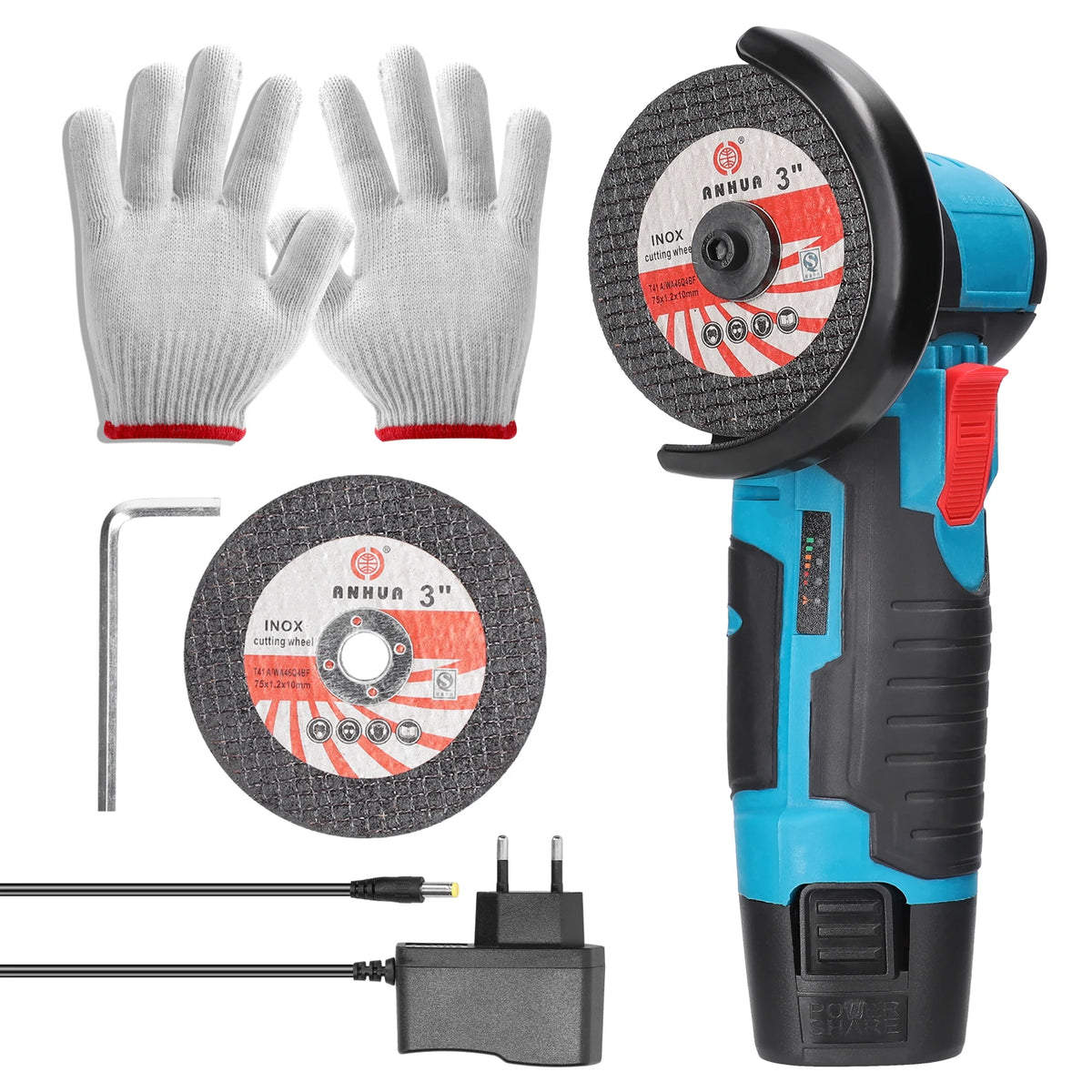 19500rpm Electric Grinding Tool Multifunctional  Grinder Handheld Cutter for Cutting Polishing Ceramic Tile Wood Stone Steel