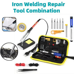 Soldering Iron Kit Welding Tool Soldering Kit with LCD Digital Multimeter 60W Soldering Iron 5 Extra Tips