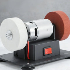 Mini Electric Bench Grinder Stable Performance Mini Bench Grinder Small Polishing Machine Low Noise for Garage, Craft Room