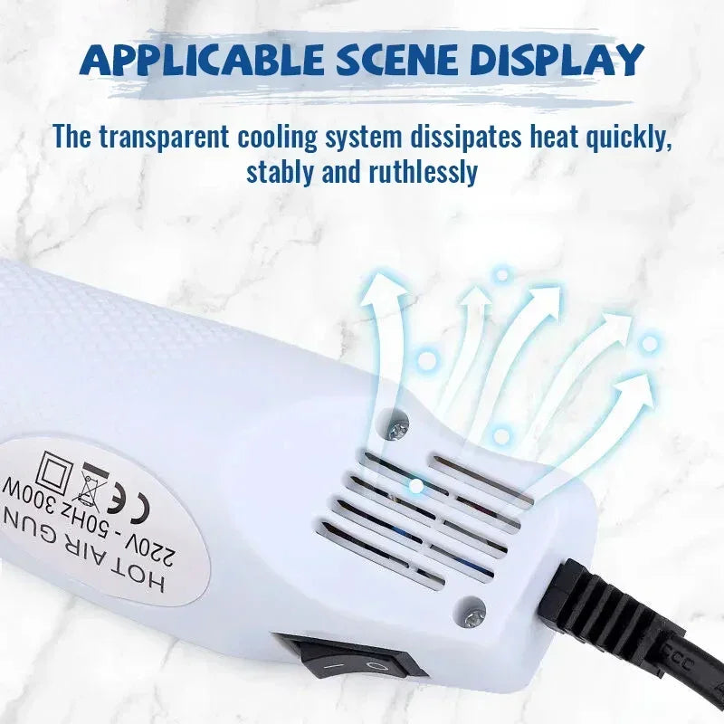 Hot Air Gun 300W 220V Ligthweight Handhold Electric Heat Air Shrink DIY Embossing Drying Paint Plastic Welding Tools