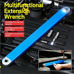 Multifunctional Ratchet Wrench Extension Bar 1/4" 3/8" 1/2" Socket Wrench Extender Narrow Space Repair Tool for Car Maintenance