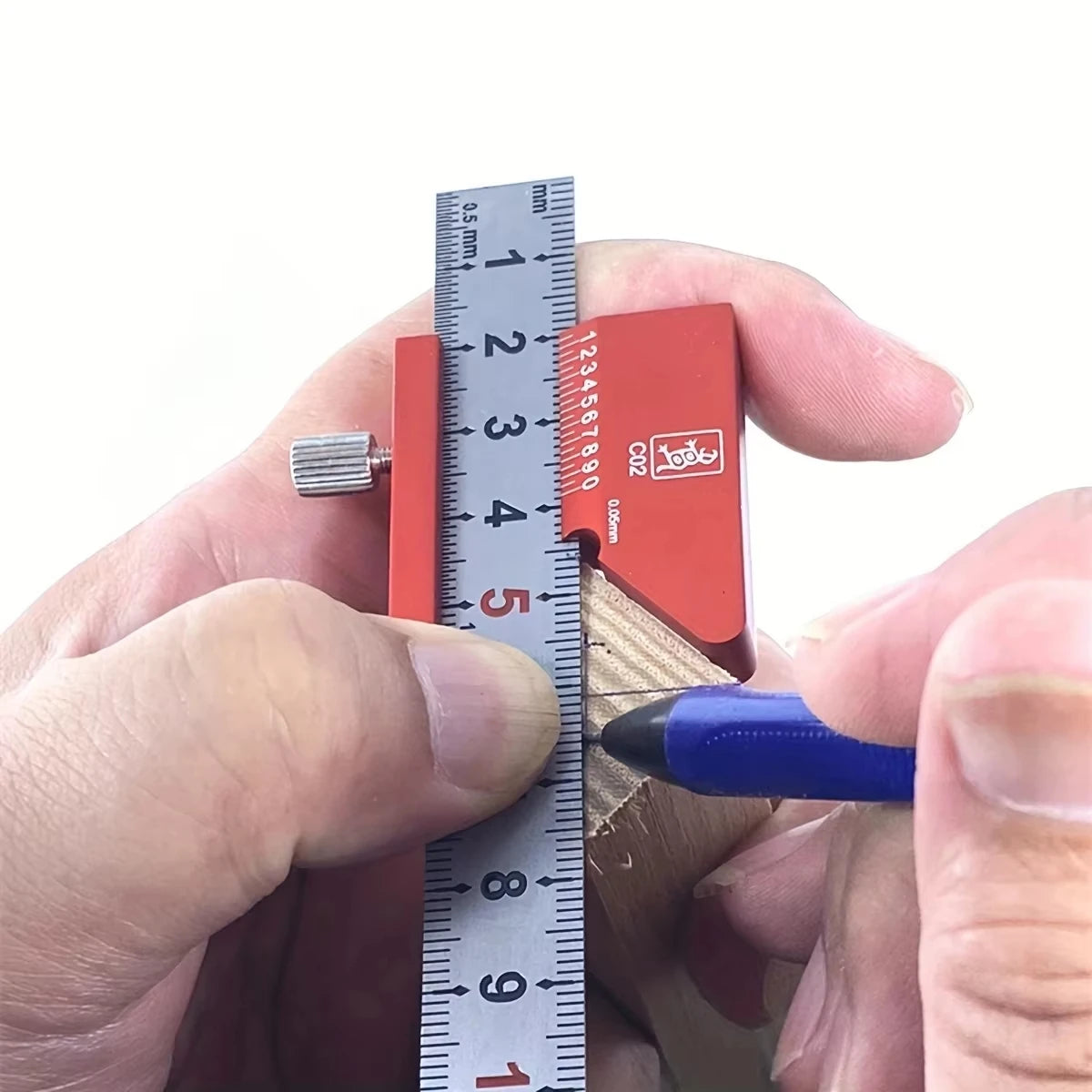 Center Finder Line Gauge Square Center Scribe Carpenter Ruler 45 Degrees Angle Line Caliber Marking Ruler Measuring Scribe Tools