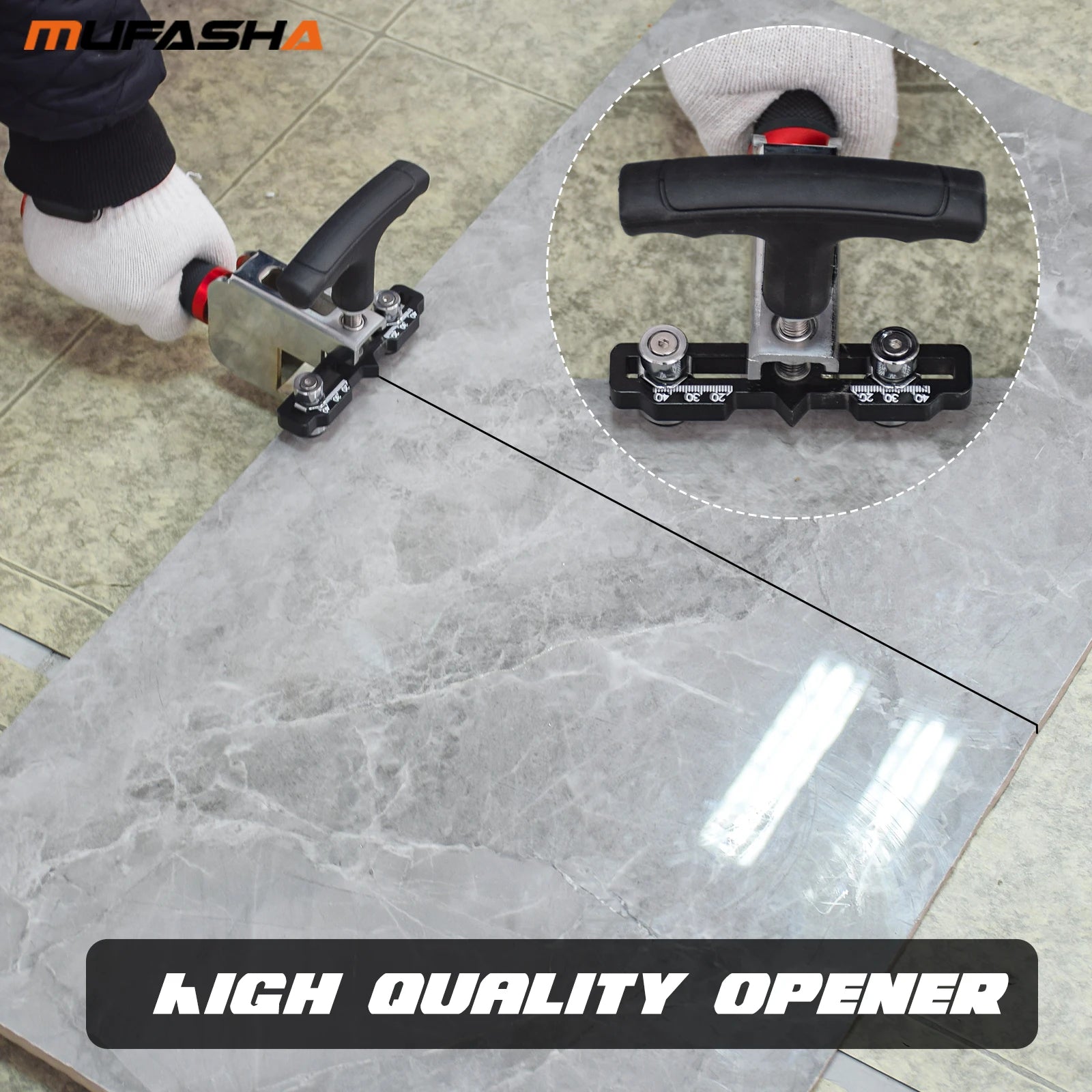 MUFASHA ML3200 Portable 3200mm Manual Tile Cutter Professional Hand Tile Cutter Three Cutting Blade Push Knife Slab Cutter