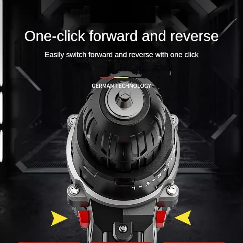 Electric Cordless Impact Drill, High-Power Electric Drill, Lithium Battery, Electric Screwdriver, Power Tool, 650W 16.8V, 150N.m