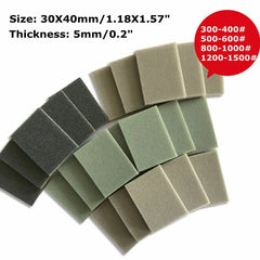 10/20 PCS Sponge Sanding Block Wet Dry Grinding Sandpaper Polishing Pads 300-400 500-600 800-1000 1200-1500 Grit Abrasive Tools