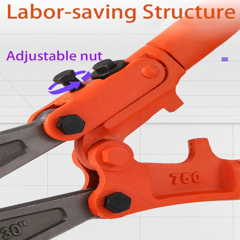 24/30 Inches Bolt Cutters Heavy Wire Cutting Pliers Manual Labor-saving Thicken Wire Cutter Tool For Lock Chain Cutting