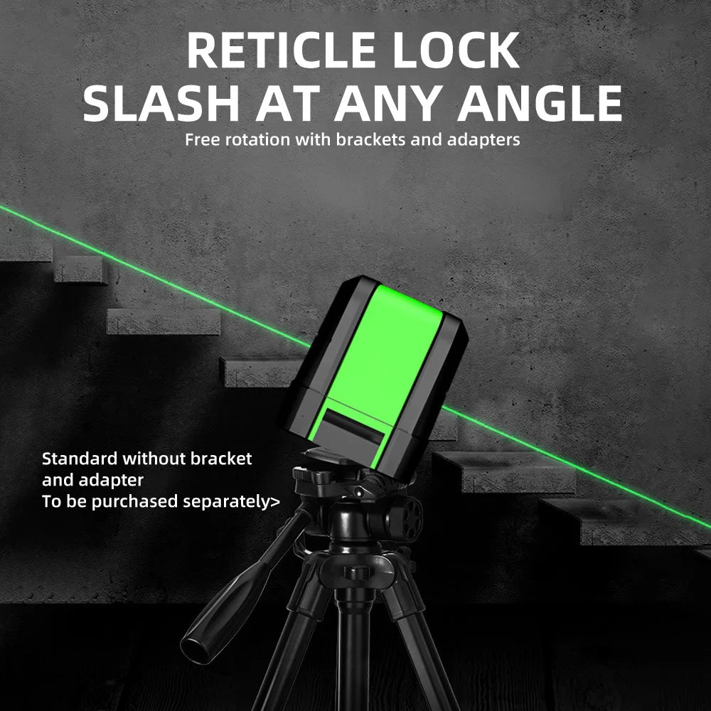 Laser Level 2 Lines Cross Green Level Laser Horizontal Vertical Nivel Laser 15m Dustproof Waterproof Self-Leveling Laser Level