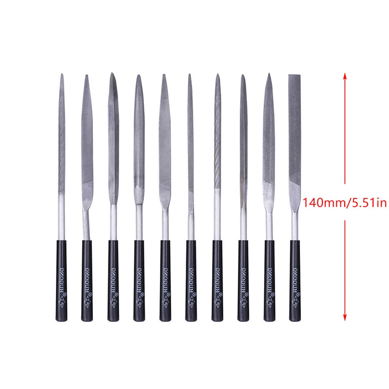 10pcs/set Steel Rasp Needl Filing Metal Needle File Set Wood Rasp Metal Polishing Hand File Tools