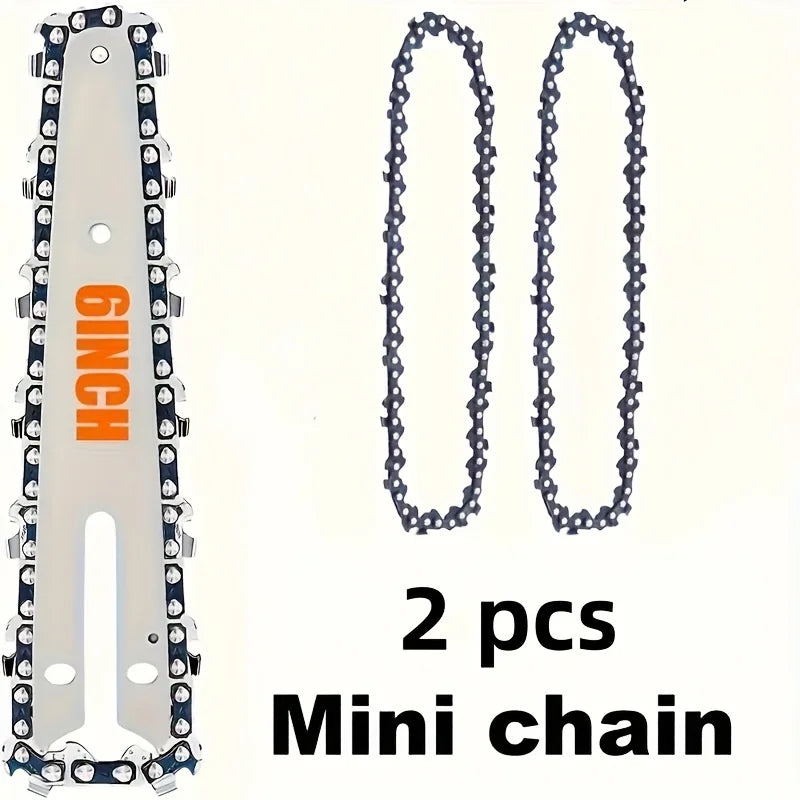 2 Pcs Durable 6-Inch Chainsaw Chain for Wireless Electric Chainsaws Ideal for Trimming Cutting And Logging