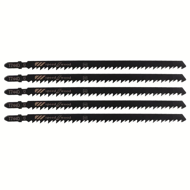 5-Pack T744D 180mm Jigsaw Blades for Wood Cutting – Precision Curved & Straight Cuts for Wood, Plywood & MDF