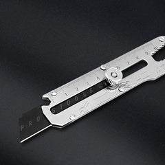 "Utility Knife Box Cutter 8 In 1  Versatile Multipurpose Stainless Steel Retractable Heavy Duty Waterproof Snap-Off Cutter Knife