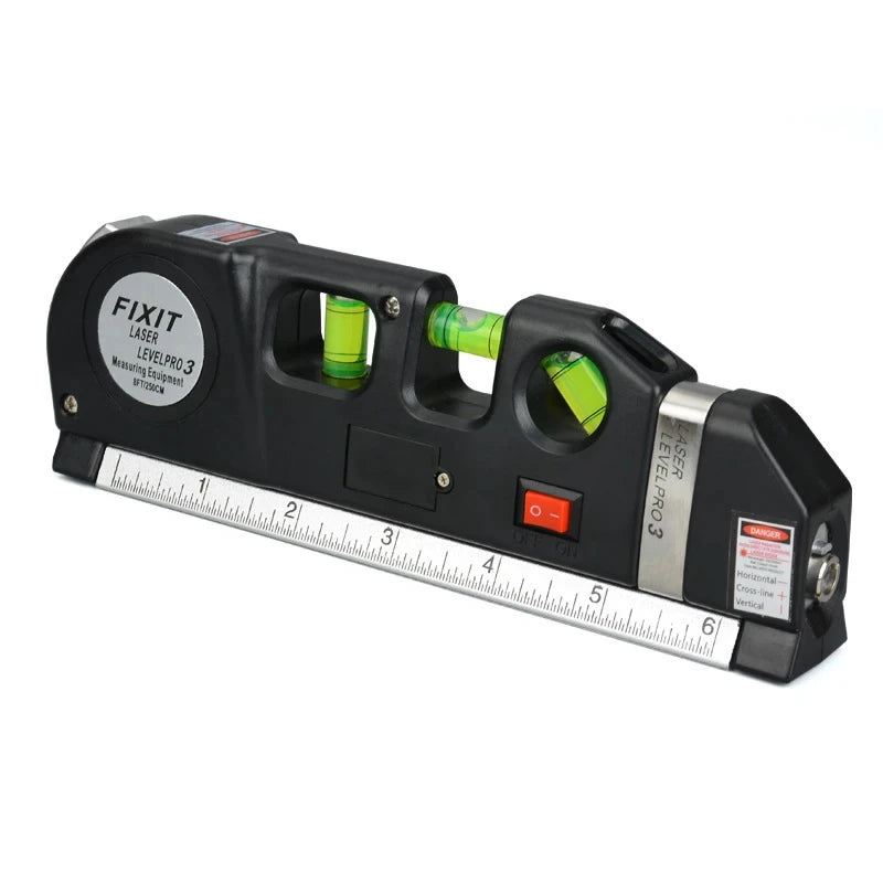 Laser Level Line Tool Multipurpose Laser Level Kit Standard Cross Line Lase Measure Tape Ruler With Metal Tripod Stand