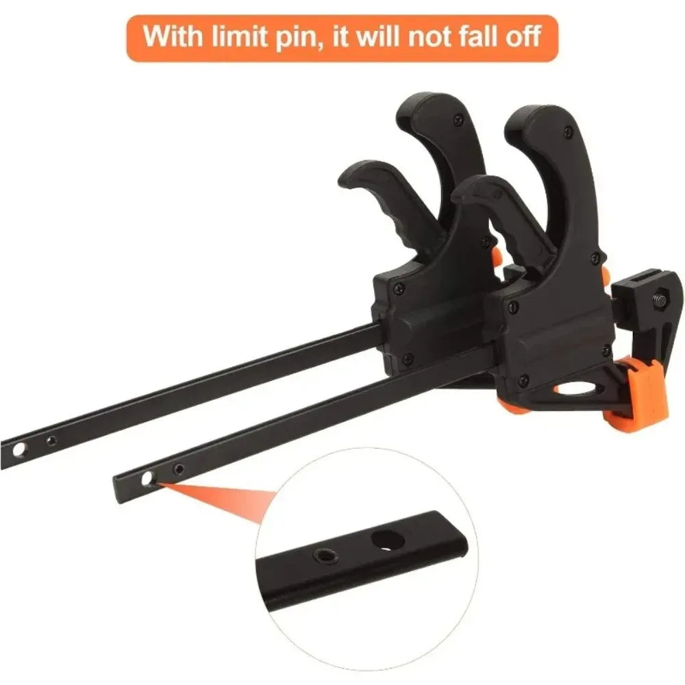 Bar Clamps for Woodworking 4/6/8/10/12/18 Inches Quick Grip Clamps Trigger Clamp One Handed Ratchet Clamp Bar Clamp for Craft