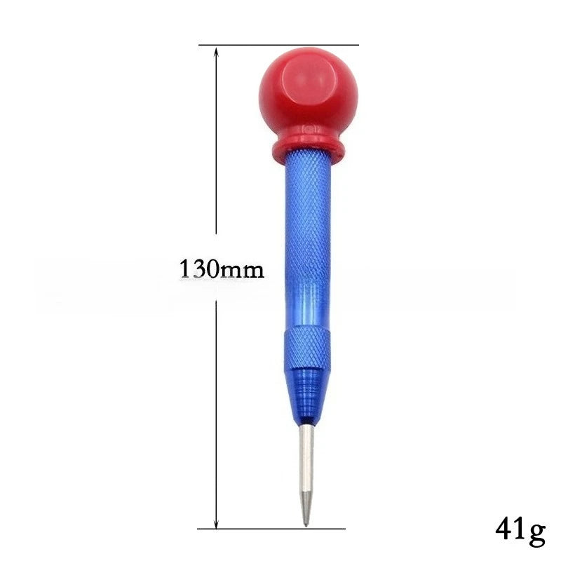 Center Punch, 130mm Automatic Center Punch for Metal, Adjustable Impact Spring Loaded Center Punch Tool