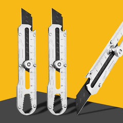 "Utility Knife Box Cutter 8 In 1  Versatile Multipurpose Stainless Steel Retractable Heavy Duty Waterproof Snap-Off Cutter Knife