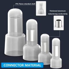 580Pcs Closed End Crimp Terminal with Crimping Tool 22-16,16-14,12-10AWG Wire End Caps Nylon Closed End Wire Connectors for Car