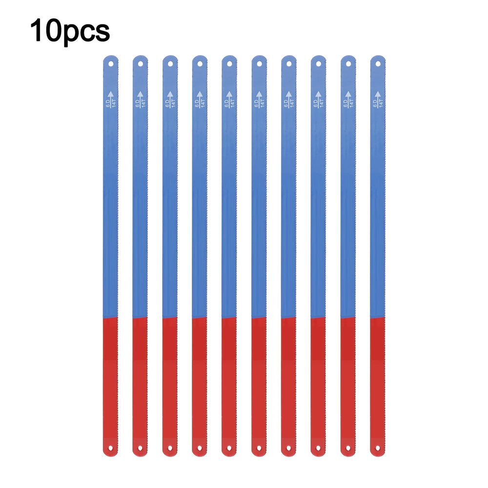 10Pcs 14T/18T/24T Hacksaw Blade Kit 300mm M 35 Steel Hand Saw Blades Bi-Metal For Meat Wood Cut Hand Tools