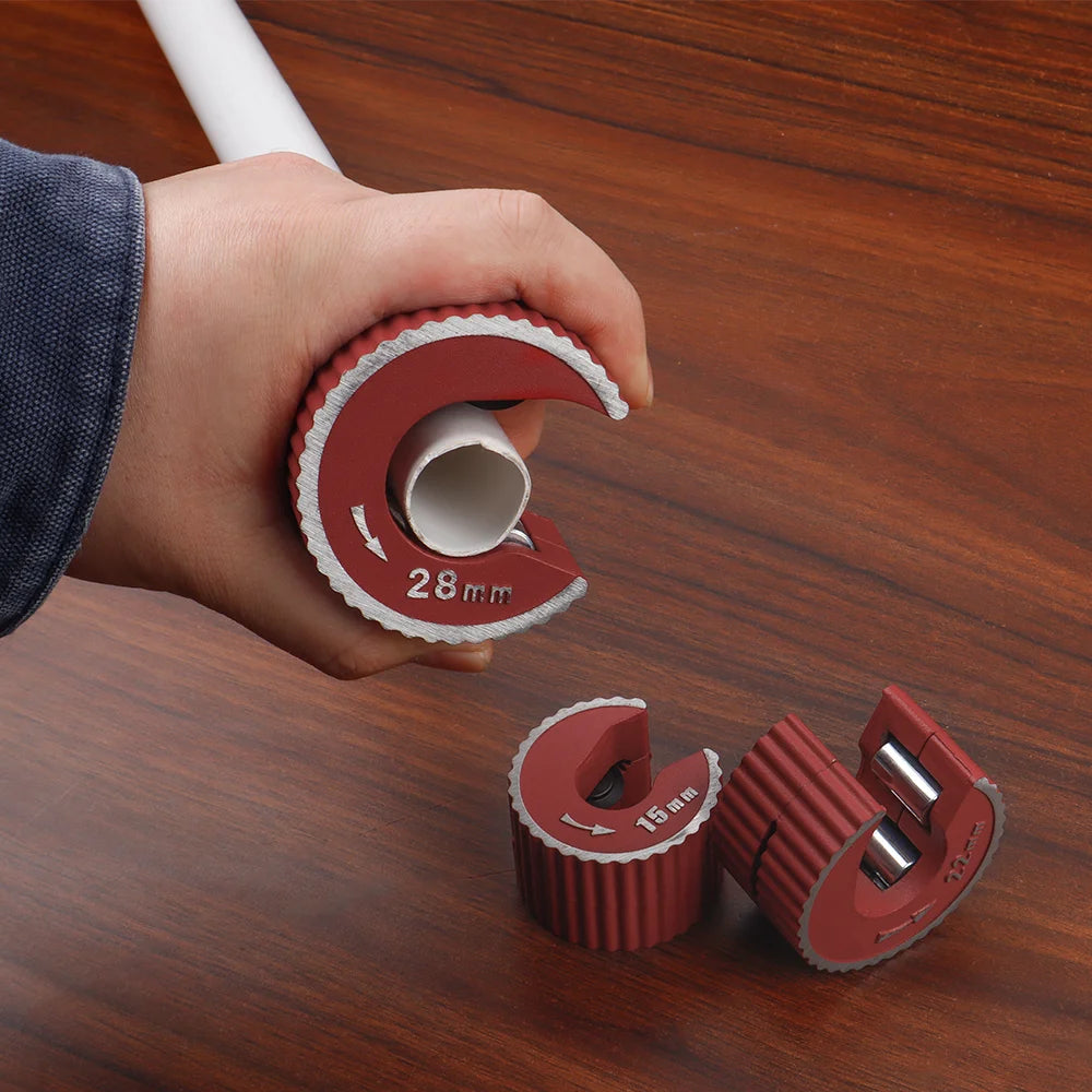 Professional Mini Pipe Cutter Tool, Round Self-Locking Tube Cutter for Copper/Aluminum/PVC Pipe, 3 Sizes, for Plumbing & Repair