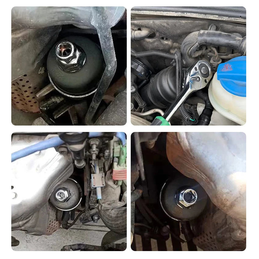 [F] 27/32/36MM Socket Wrench Auto Car Oil Filter Wrench Socket Remover Tool Suitable For Most Car Models Oil Filter Caps
