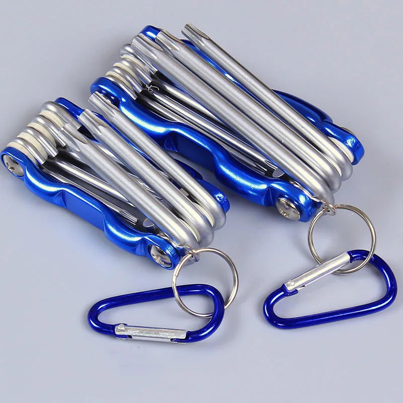 Portable Folding Hex Wrench Allen Set Metal Metric System Torx Hexagonal Spanner Screwdriver Hex Key High Quality Hand Tool