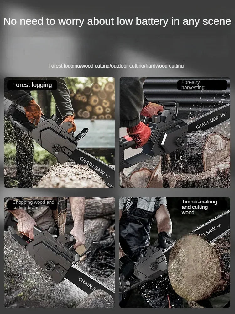 Professional Electric Chainsaw with Powerful Lithium-ion Battery and Portable Design