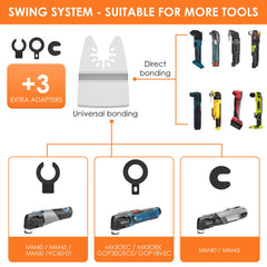 8Pcs Oscillating Tool Scraper Blades Universal Oscillating Multi-tool Blade Rotation Tool Accessories for Paint Adhesive Removal