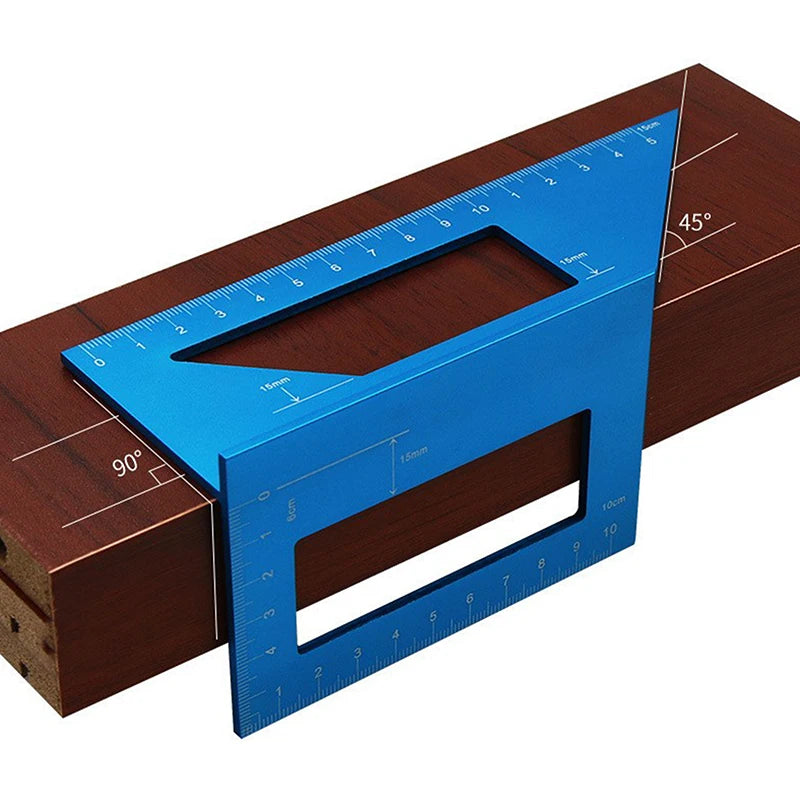 Square Angle Ruler Marking Gauge Carpenter Tool Multifunctional Angle Ruler 45 90 Degree Aluminum Alloy Accurate Woodworking