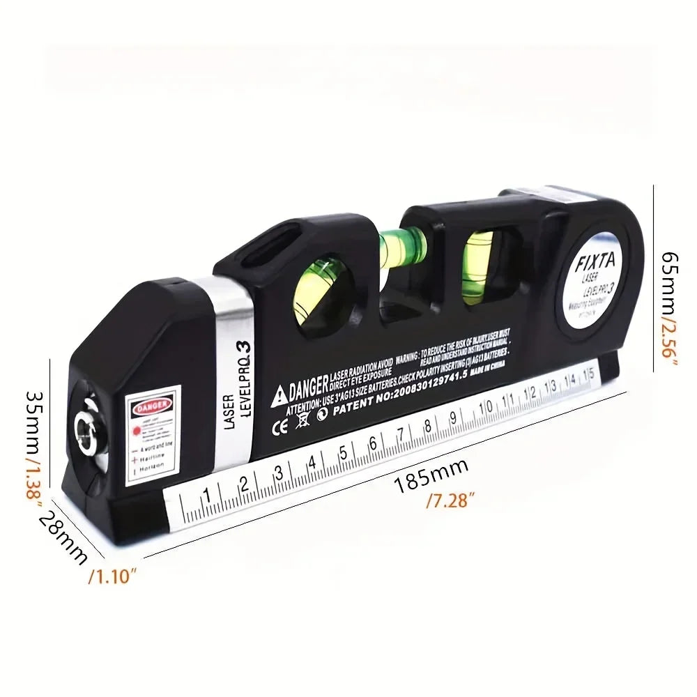 Versatile Laser Level Tape - Adjustable Multifunctional Standard Ruler with Cross Lines Measuring Instrument, Tripod