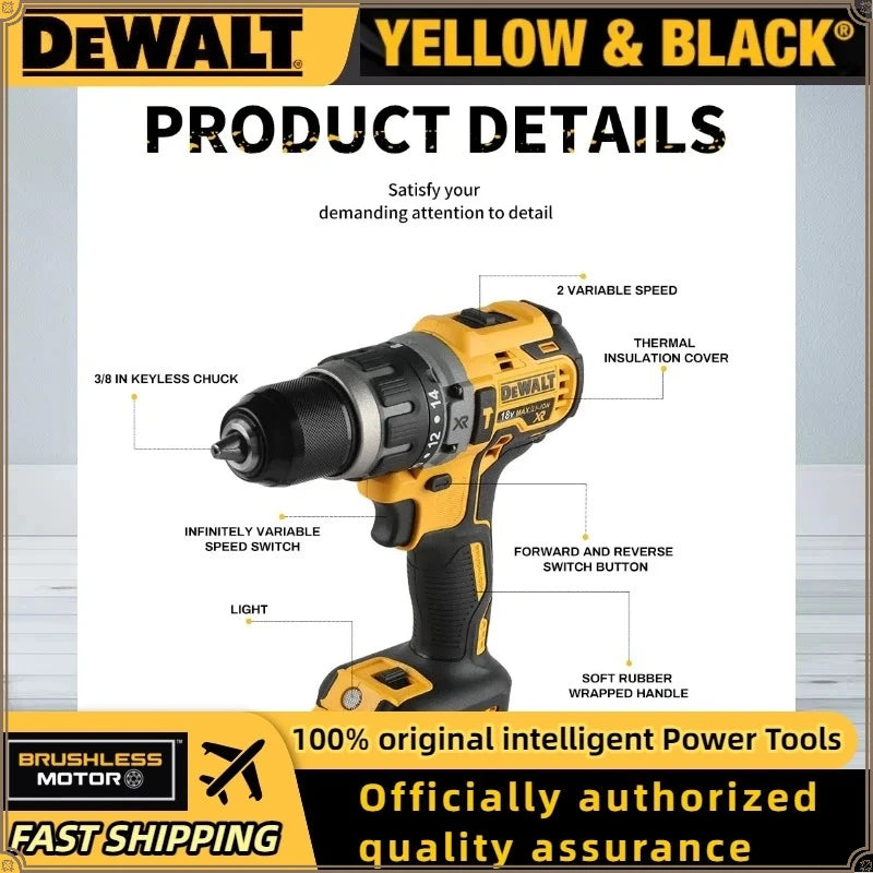 Dewalt DCD796 Cordless Impact Drill 2000RPM  Brushless Electric Drill Multifunctional Electric Screwdriver Electric Tool