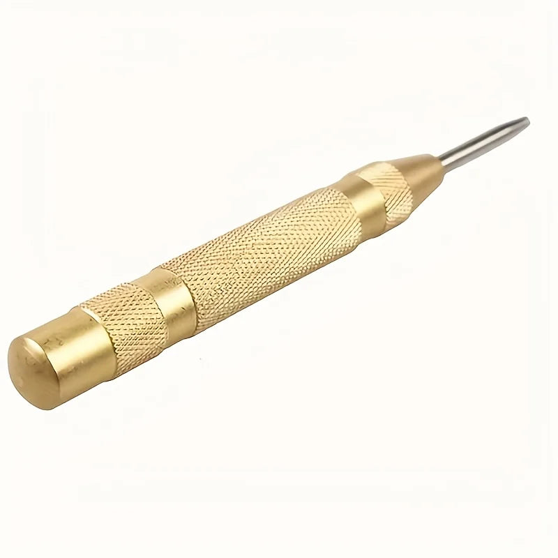 Steel Spring Automatic Center Punch | Precision Marking and Drilling Starter Tool, Metal Material, No Electricity Required