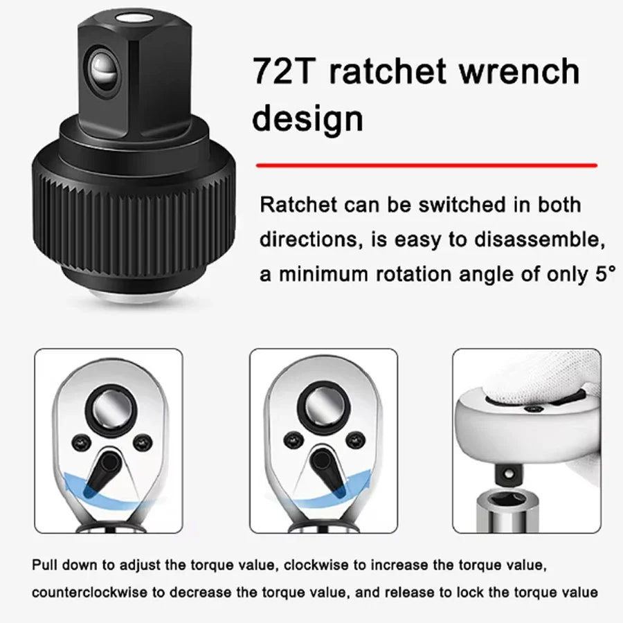 1/4inch Ratchet Torque Wrench 2-24N.m Torque Adjustable High Precise Quick-release Preset Repairing Tool