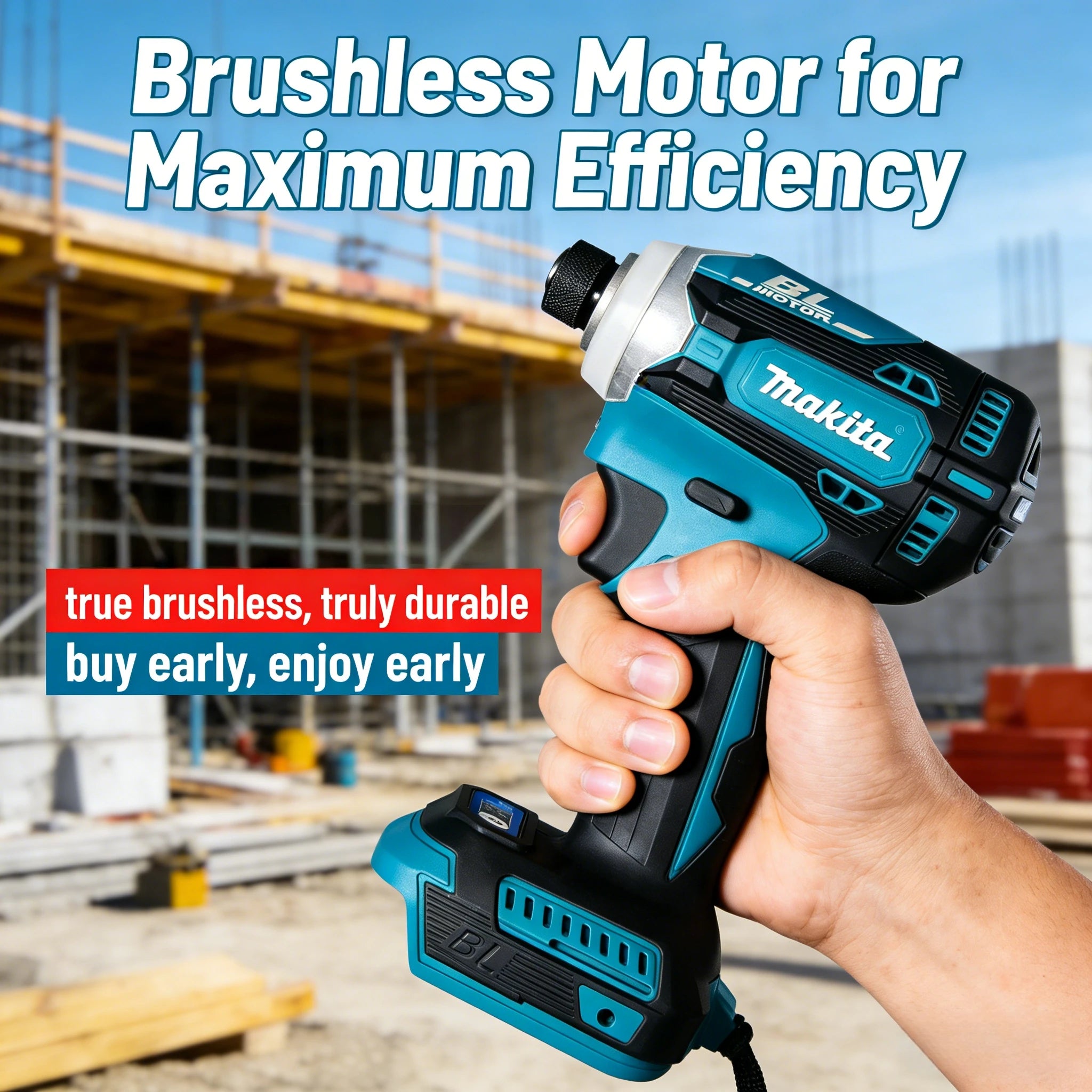 Makita DTD17118V Lithium-Ion Impact Driver with Brushless Motor for LongevityCompatible with Battery Packs