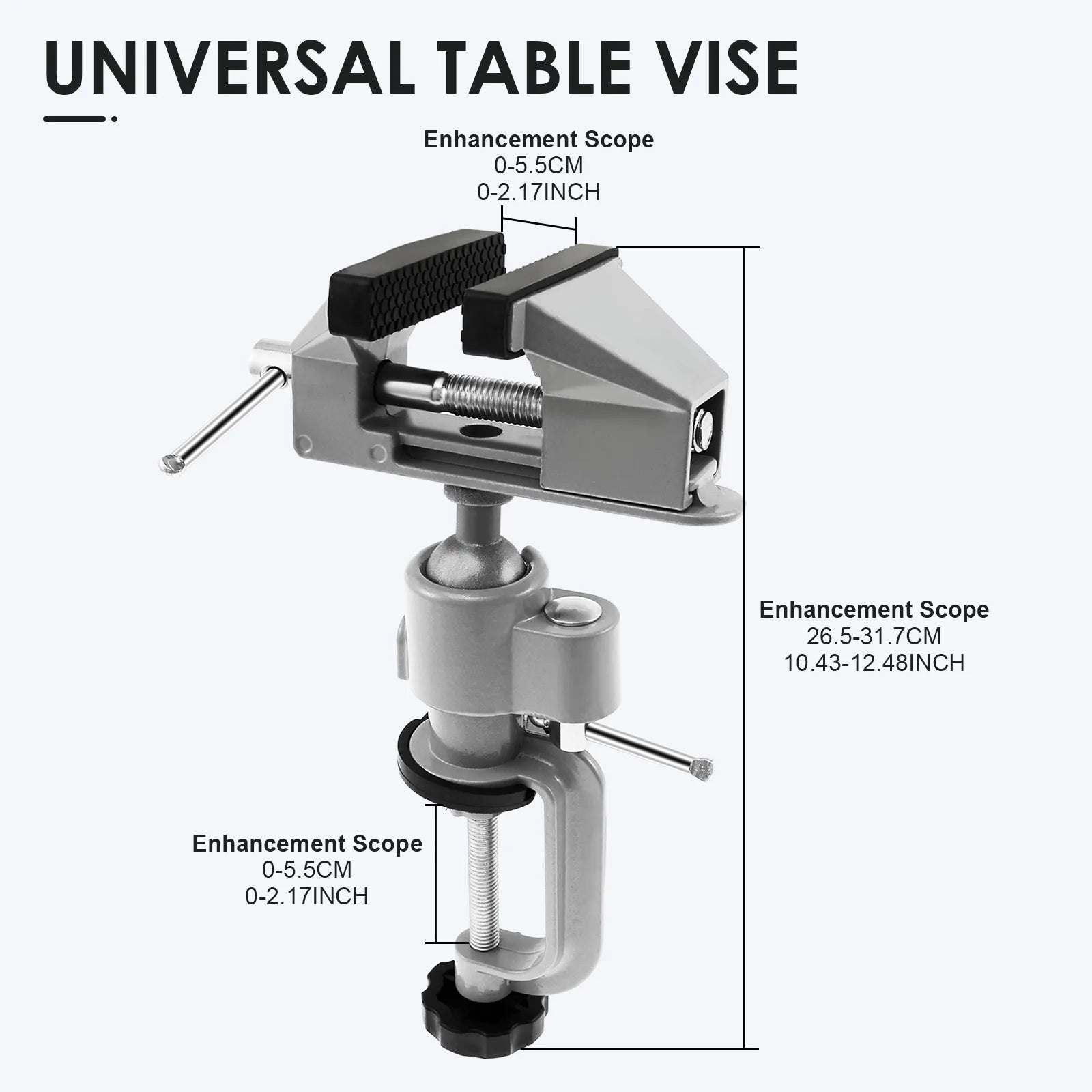 Tabletop Clamp Vice 360° Rotatable Table Vise Aluminium Alloy Work Bench Vise Portable Mini Bench Clamp Fixed Tool for Drilling